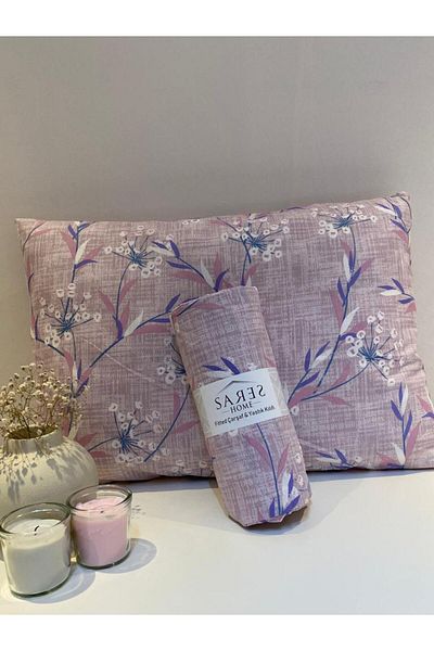 Sares Home Floral Pattern Lilac Lavender Single Elastic Sheet Set