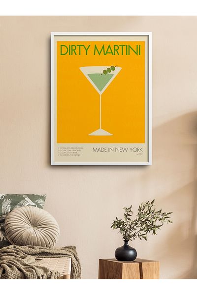HOMEPACK Pictură unică înrămată Cocktail Series Poster modern Pictură TK/136