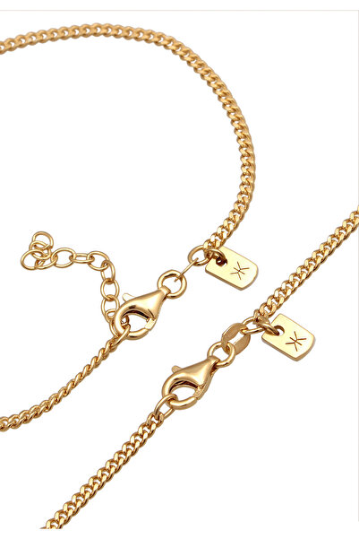 KUZZOI Schmuckset Panzerarmband Kette Basic 925 Silber