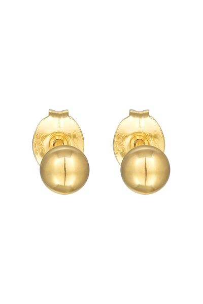 ELLI Ohrringe Ohrstecker Kugel Kugel 4 mm 375er Gelbgold