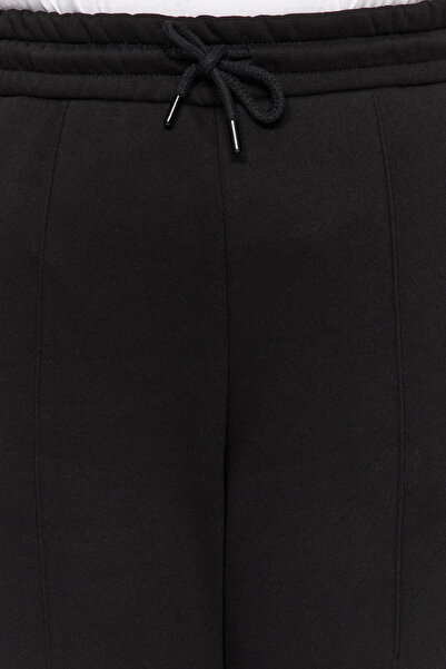 Trendyol Curve Πλεκτό φούτερ με φλις χοντρό εσωτερικό - Μαύρο TBBAW24AJ00000