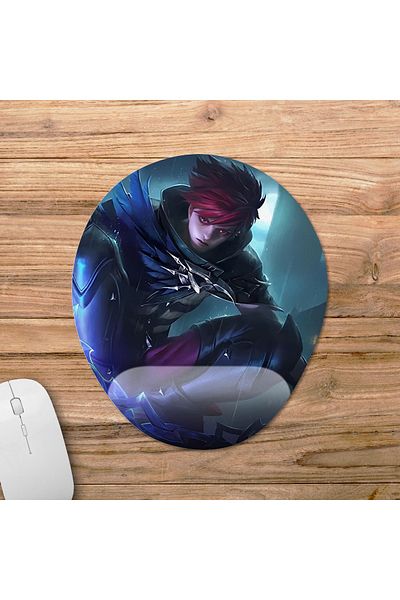 Pixxa Mobile Legends - موديل لوحة ماوس جوليان مع مسند للمعصم - بيضاوي واحد