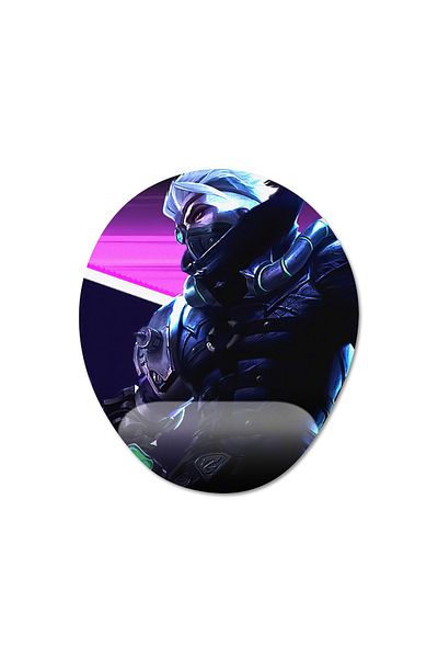 Pixxa Mobile Legends - موديل لوحة ماوس Granger مع مسند للمعصم - 4 بيضاوي