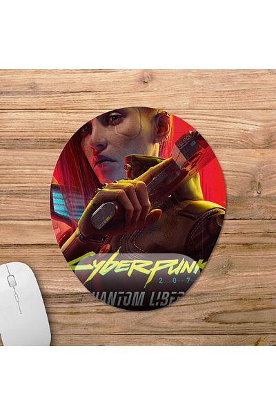 Pixxa Cyberpunk 2077: موديل لوحة ماوس Phantom Liberty بمساعدة المعصم - 3 بيضاوي