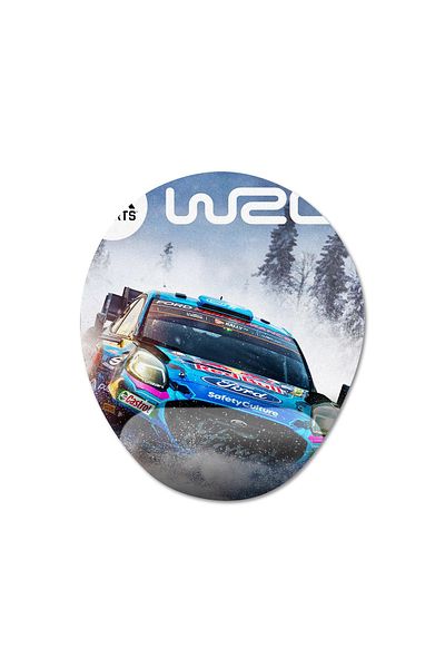Pixxa موديل لوحة ماوس مع مسند للمعصم من EA Sports WRC - 2 بيضاوي