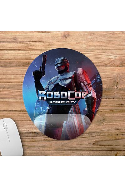 Pixxa RoboCop: موديل لوحة ماوس بمساعدة المعصم من Rogue City - بيضاوي واحد