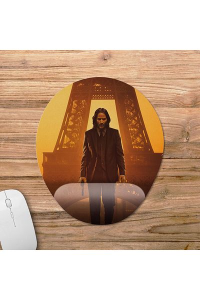 Pixxa موديل لوحة ماوس John Wick 4 مع مسند للمعصم - 2 بيضاوي