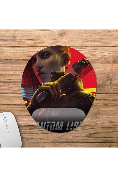 Pixxa Cyberpunk 2077: موديل لوحة ماوس Phantom Liberty بمساعدة المعصم - بيضاوي واحد