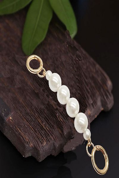 Emtory Home 3 τεμάχια Pearl Clip Επέκταση λουριού τσάντας - Αξεσουάρ τσάντας - Λουράκι τσάντας - Δαχτυλίδι με κλιπ