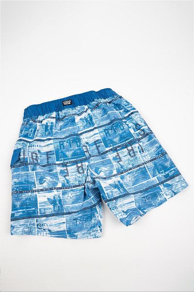 Adisia Costum de baie cu pantaloni scurți cu text albastru pentru băiat