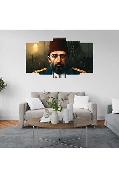 fabriflow exclusive Abdülhamit Han Temalı 5 Parçalı Mdf Tablo