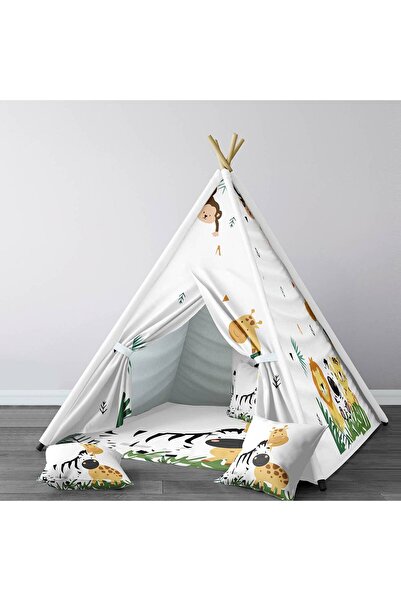Lina Bebek, Çocuk Odası Minderli/Mindersiz Oyun Evi, Çadır Model 00258