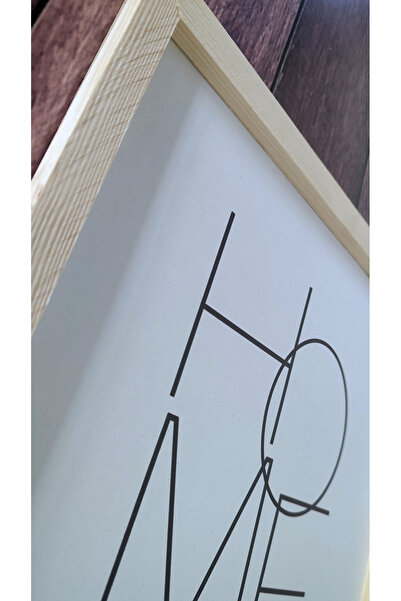 Wooden Factory Oturma Odası, Okaliptüs Home Yazılı Ahşap Çerçeveli Tablo Seti