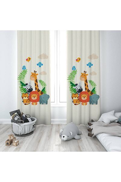 Lina Baby, Children's Room Single Wing Background Curtain Model 00288