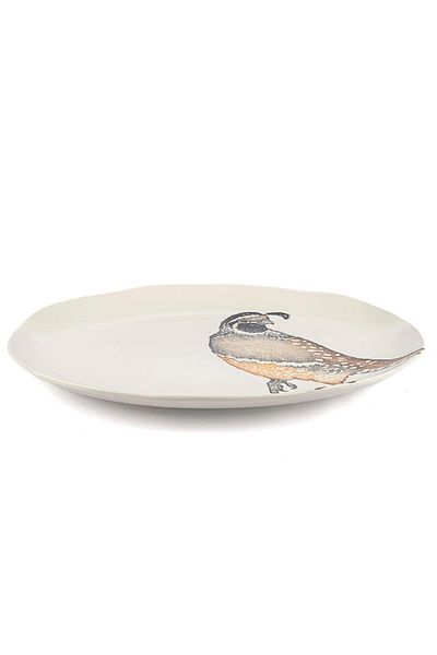 Mikasa Moor Amorphous Orange Ceramic Quail Bird Service 44x32cm