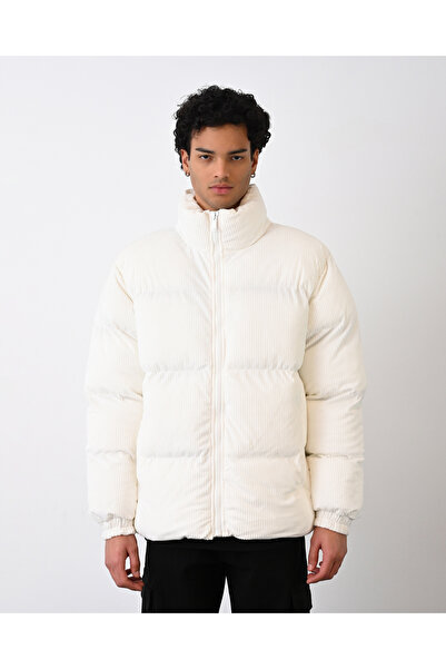 MARRAKECH Unisex oversized κομμένο βελούδινο παλτό με χοντρό πουφ