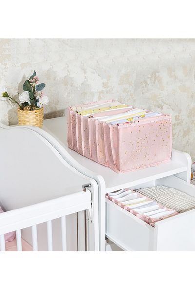 Pazar Kapısı Baby Baby Room Ακορντεόν Συρτάρι Organizer Ροζ L Μέγεθος