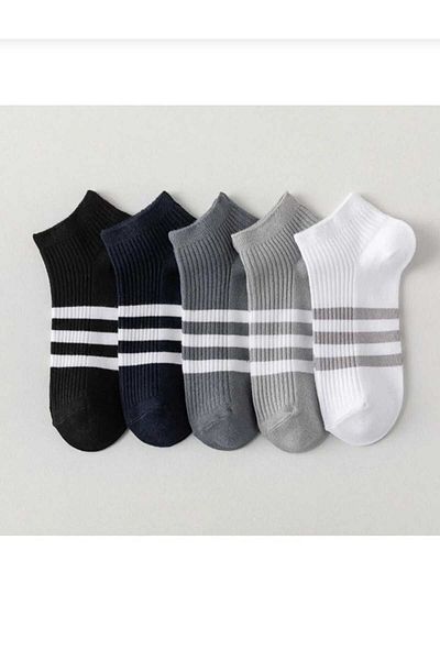 SOYTEMİZ Men's booties Striped 5 Pairs