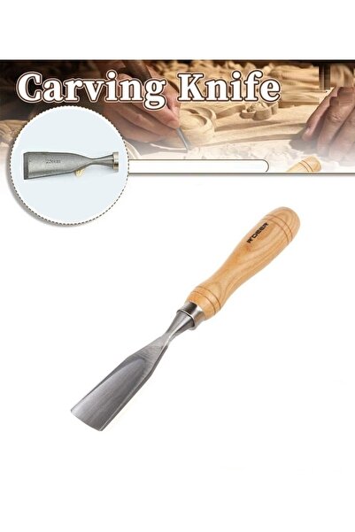 Depolife Ahşap Oyma konik ıskarpela Bıçak Kaşık Kuksa Oval Oyma Yontma Bıçağı 25mm
