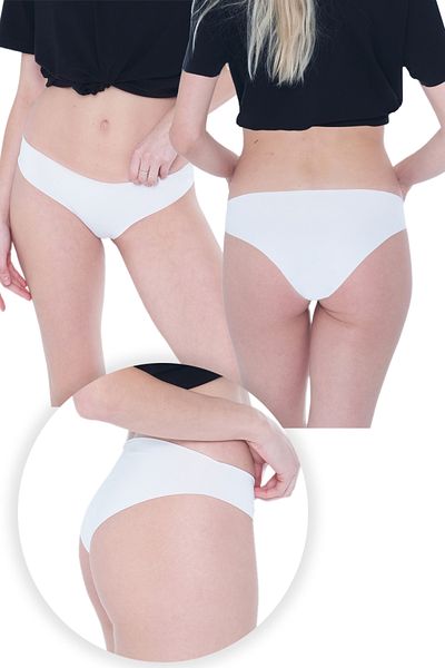 par lingerie pl Set of 3 White Laser Cut Panties