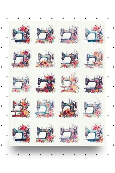 NUNUKİ ماكينة خياطة ملصق يدوي الصنع مجموعة 3,3x3,3 سنتيمتر الخياطة والتطريز ه...