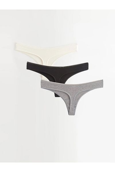 LC Waikiki LCW DREAM Chiloți negri uni, pachet de 3
