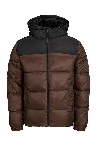 Jack & Jones Men's Brown Puffer Hood Coat -12235859-15