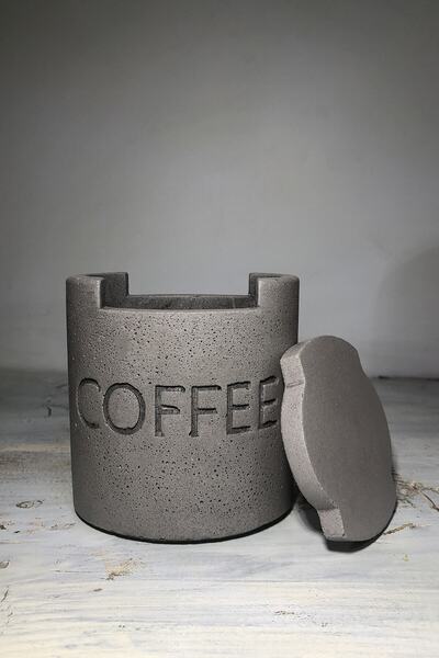RocArt Home Concrete Celery Decorative Countertop Tea-sugar-coffee Set (Large Size)