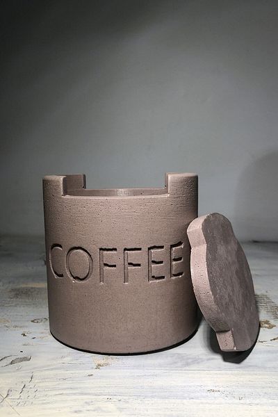 RocArt Home Concrete Celery Decorative Coffee Jar (Large Size)