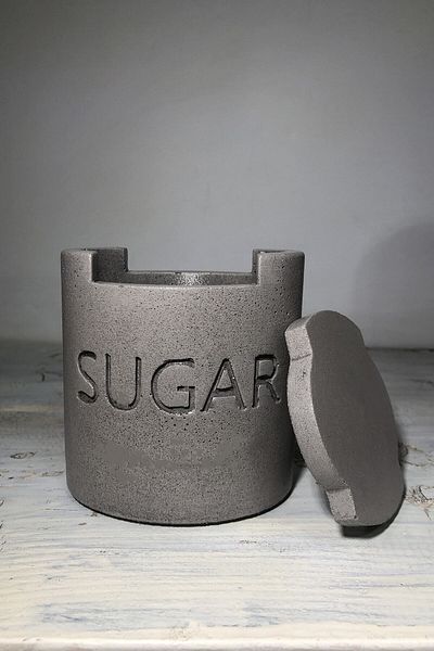 RocArt Home Concrete Celery Decorative Countertop Tea-sugar-coffee Set (Large Size)