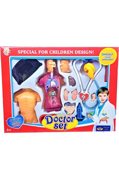 Bircan Oyuncak Anatomy Human Body Doctor Play Set 18 Pieces