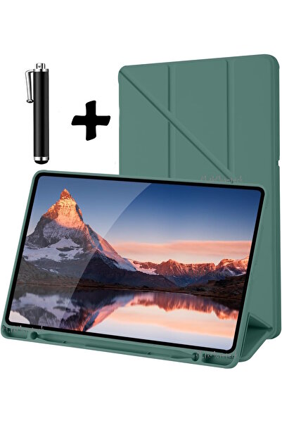 m.tk moveteck Samsung Galaxy Tab S7 S8 11inç Tablet Kılıfı Kalemlikli Akıllı Silikon Uyku Modlu Kılıf X700 T870