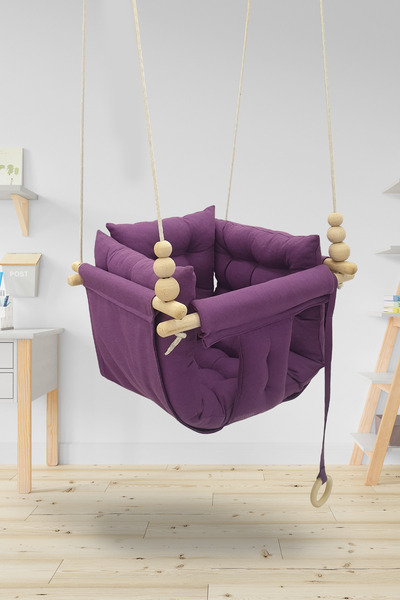 Özlem eylem Kurt astariaart Mor Puffy Swing Salıncak