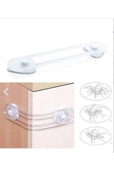 NİVENE Baby Child Safety Cabinet And Drawer Lock 2 Pieces Multi-Purpose Child Safety Lock Multi-Purpose