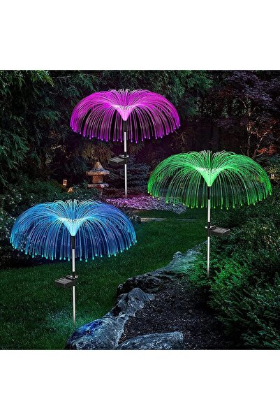 gaman Solar Güneş Enerjili Fiber Optik Rgb Püskül Renk Değiştiren Fotoselli B...