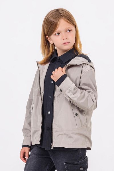 Gold Class Kidswear Hooded Boys' Raincoat with Zipper Pockets