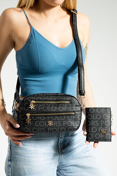 YOGII Randa Model Special Combinație Portofel și Geantă de umăr Impermeabil Piele Artificială VIP