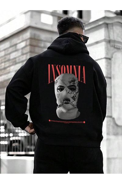 Moodopia Суичър с качулка Insomnia с щампа