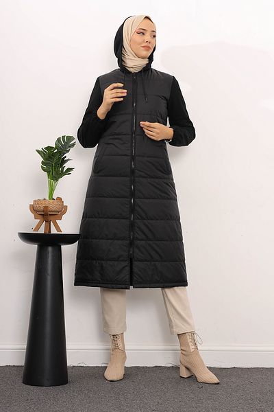 Nihle معطف سويدان مبطن رقيق بغطاء رأس موسمي (طارد للماء في الجسم) 7515