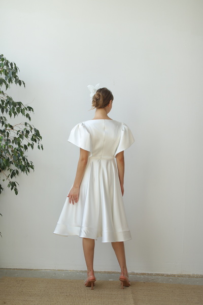 minel aşk Midi Boy Saten Elbise