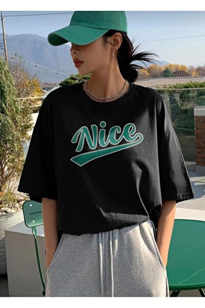Moda Işık Unisex majica okrugla kragna lepa Štampano crna boja