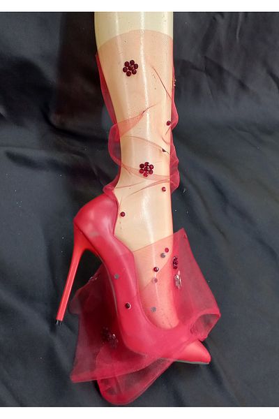 es moda shop Salsa Mia stoned gauze socks red