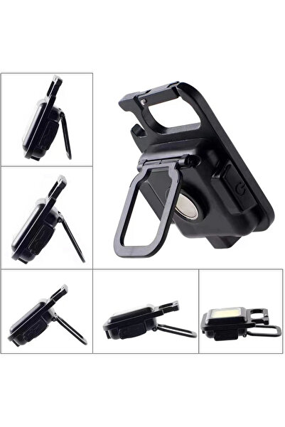 Canderel Mini Led Metal Kasa El Feneri Mıknatıslı Su Geçirmez Şişe Açacaklı Şarjlı 800mah Usb Şarj