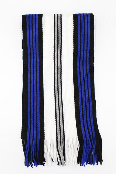 toptanhanem Трикотажний чоловічий шарф у смужку