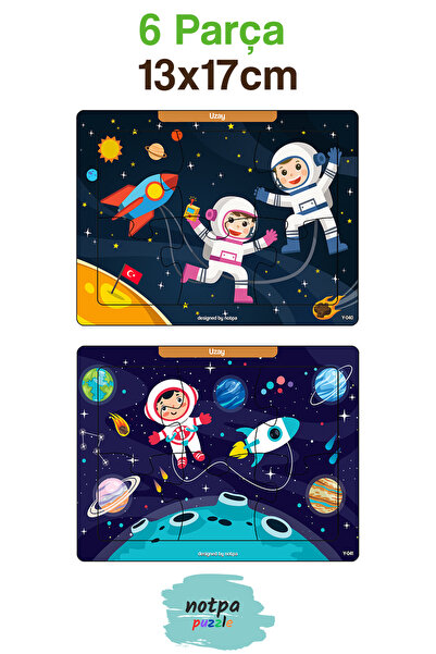 kutuTR Çocuklar Için Eğitici Ve Öğretici Ahşap 6 Parça 13x17 Renkli Puzzle 6'lı Set-602