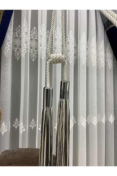 Akcan White Anthracite Color Silver Vera Long Bracelet