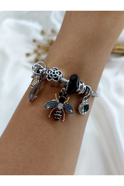 MY DREAM Model Bee Charm Women's Bracelet (BLACK)
