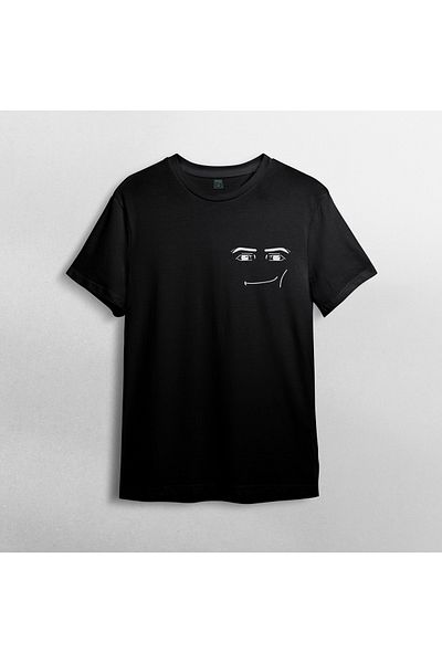 Pixxa Roblox Man Face Crew Neck 100% Cotton T-Shirt - 1