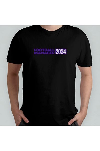 Pixxa Football Manager 2024 - FM 2024 100% Cotton Crew Neck T-Shirt Model - 1