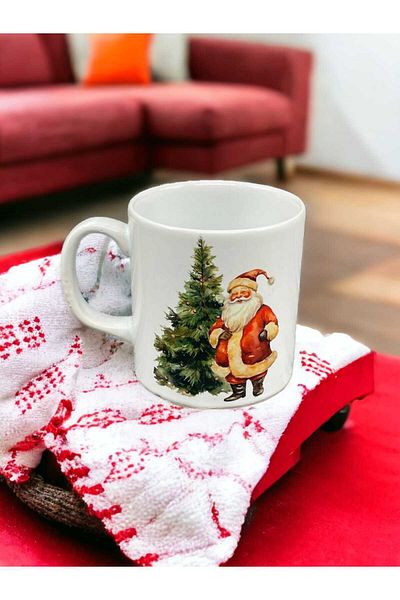 hazztasarım Santa Claus Printed Christmas Cup